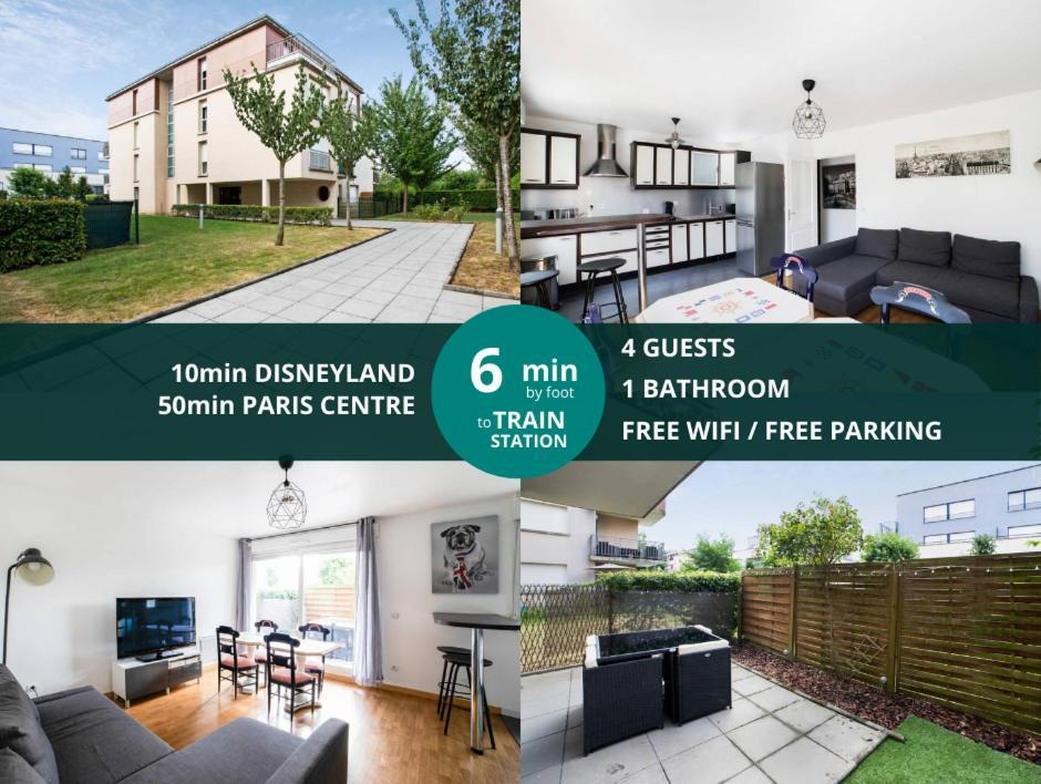 Les Paves De Prague - Appartement Pour 4 A 10 Minutes De Disneyland Paris Montévrain Exteriör bild